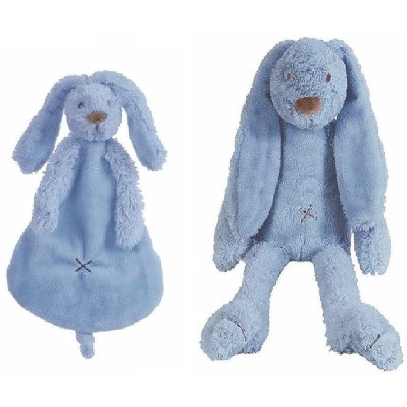 Happy Horse Richie knuffeldoekje blauw - pluche - kraamcadeau