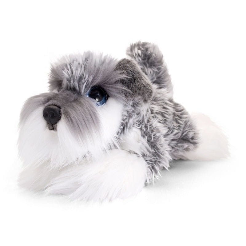 Keel Toys Schnauzer knuffel - pluche - grijs/wit - 25 cm