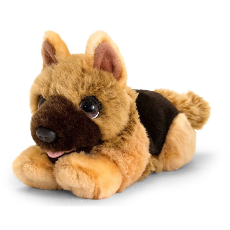Keel Toys herdershond knuffel - pluche - bruin - 25 cm