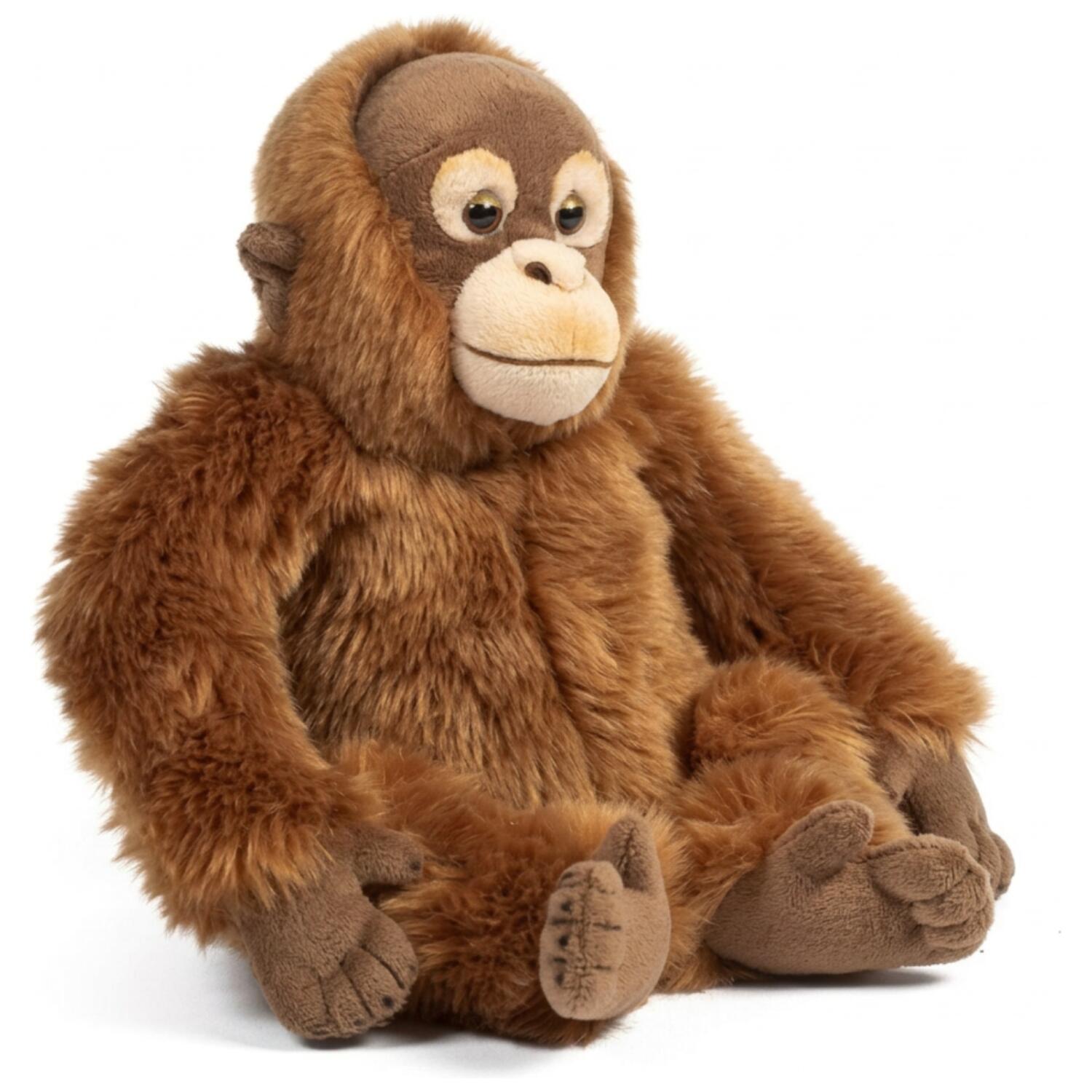 Living Nature orang-oetan knuffel - pluche - 30 cm - bruin