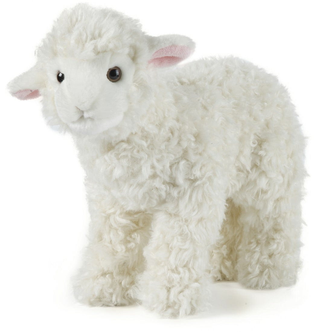 Living Nature schaap/lammetje knuffel - wit - pluche - 29 cm