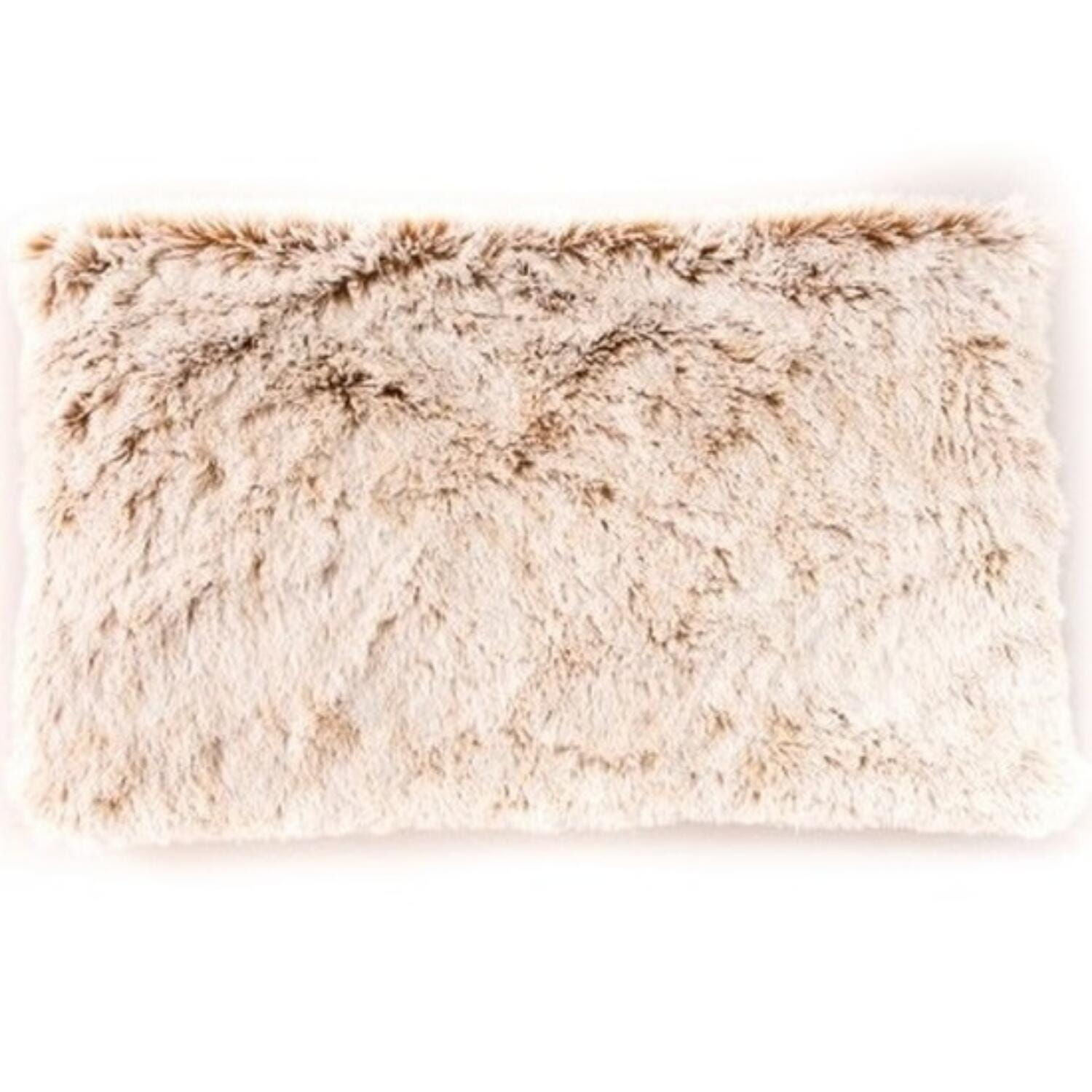 Magnetron warmte kussen - creme - pluche - 40 x 20 cm