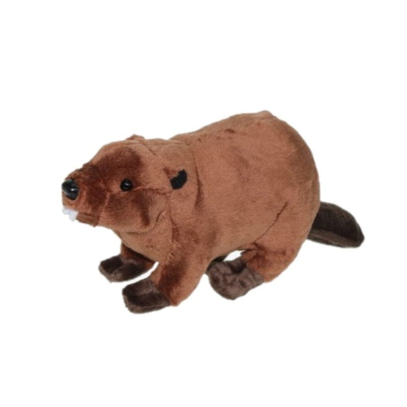 Bever knuffel - pluche - bruin - 24 cm