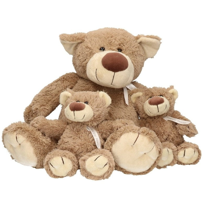 Bella knuffelberen set - pluche - 40/22 cm - mama en kind