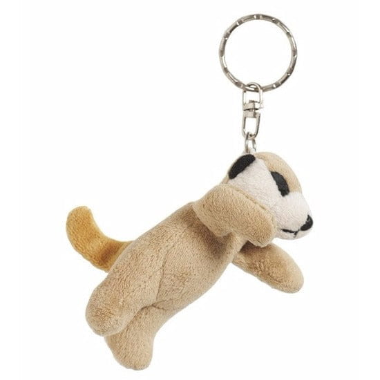 Nature Planet stokstaartje sleutelhanger - pluche - 6 cm