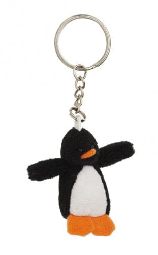 Nature Planet pinguïn sleutelhanger - pluche - 6 cm - 2x