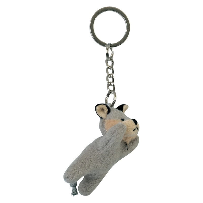 Nature Planet wolf sleutelhanger - pluche - 6 cm - 2x