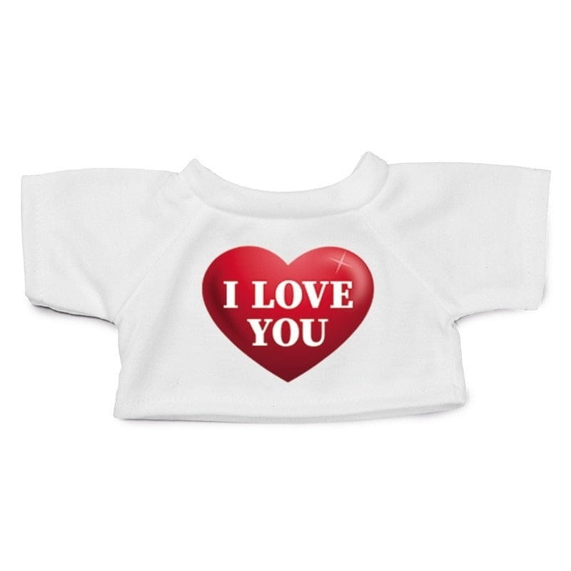 Clothies knuffelshirt I love you hart - wit - XL