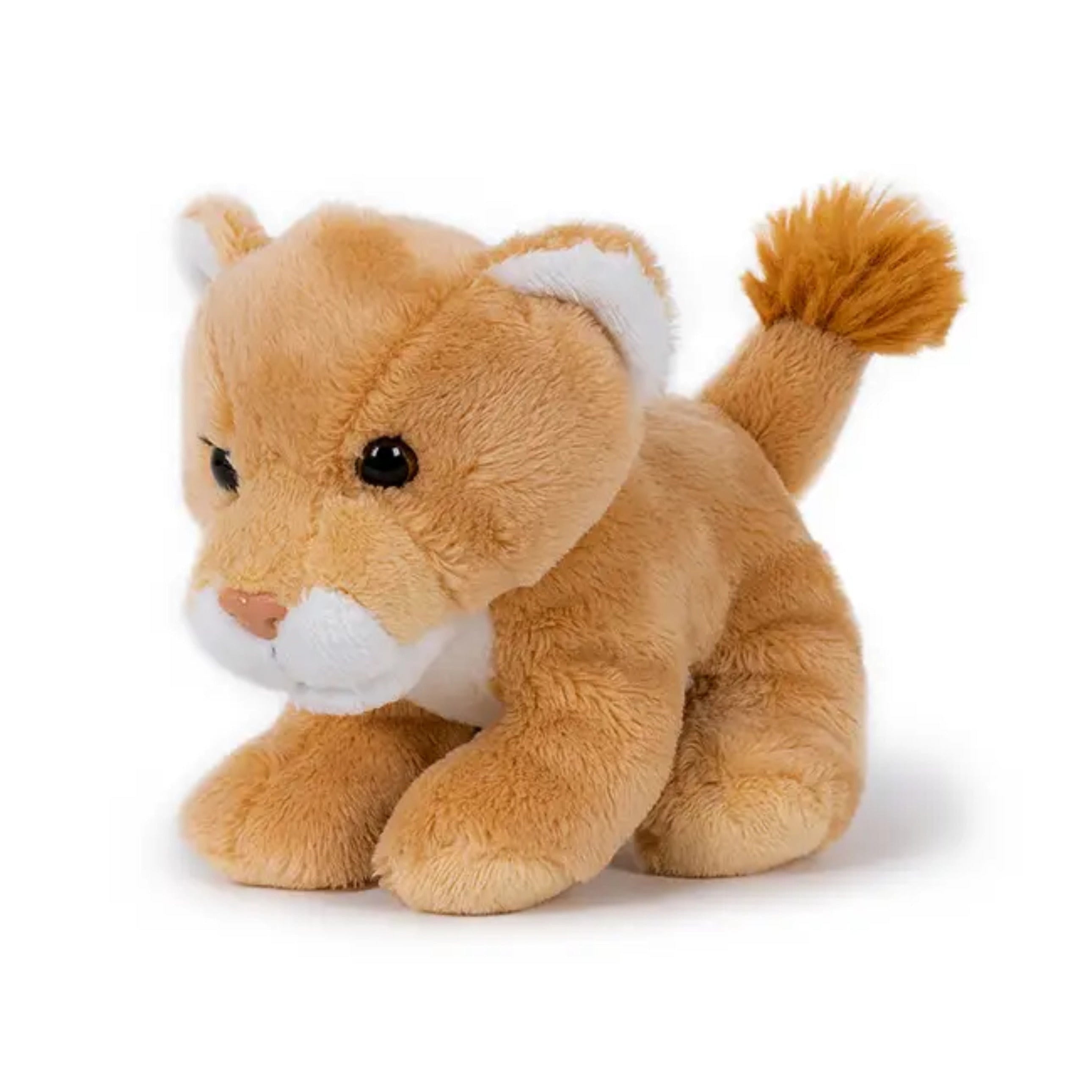 Semo leeuwin knuffel - pluche - 13 cm - bruin - kraalogen