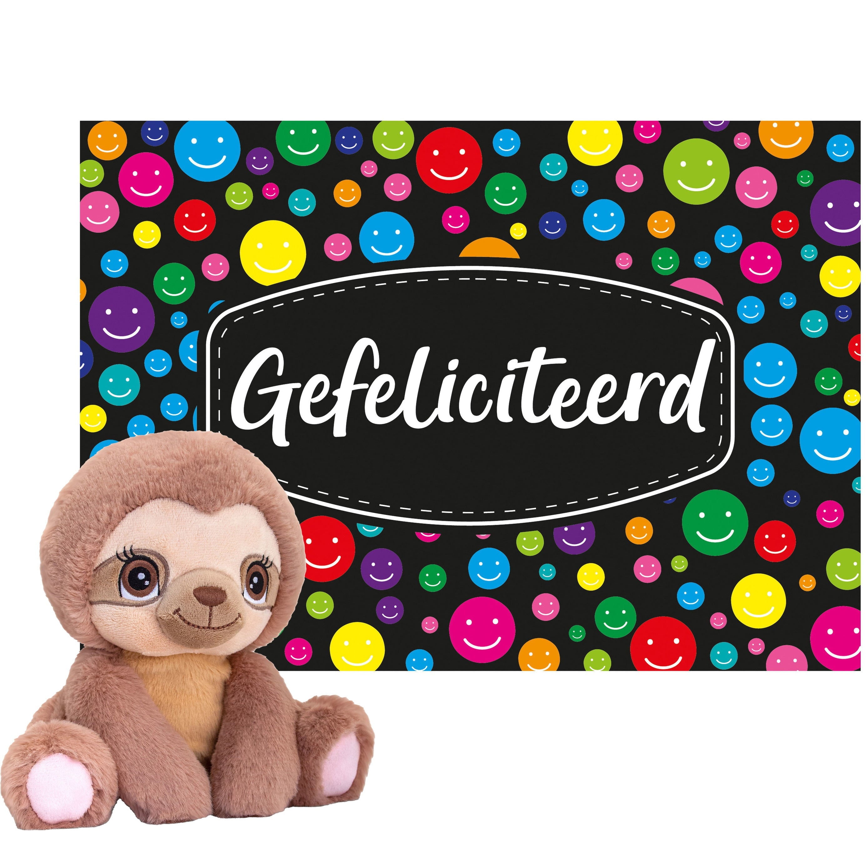 Keel Toys cadeaukaart - knuffel luiaard - 16 cm