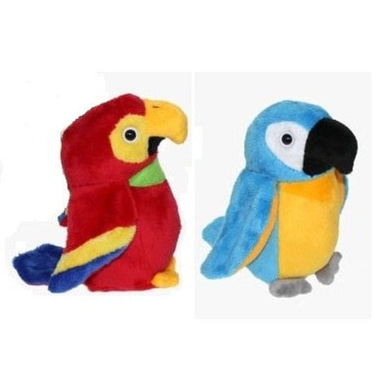 Set van 2 ara papegaai knuffels - pluche - 15 cm