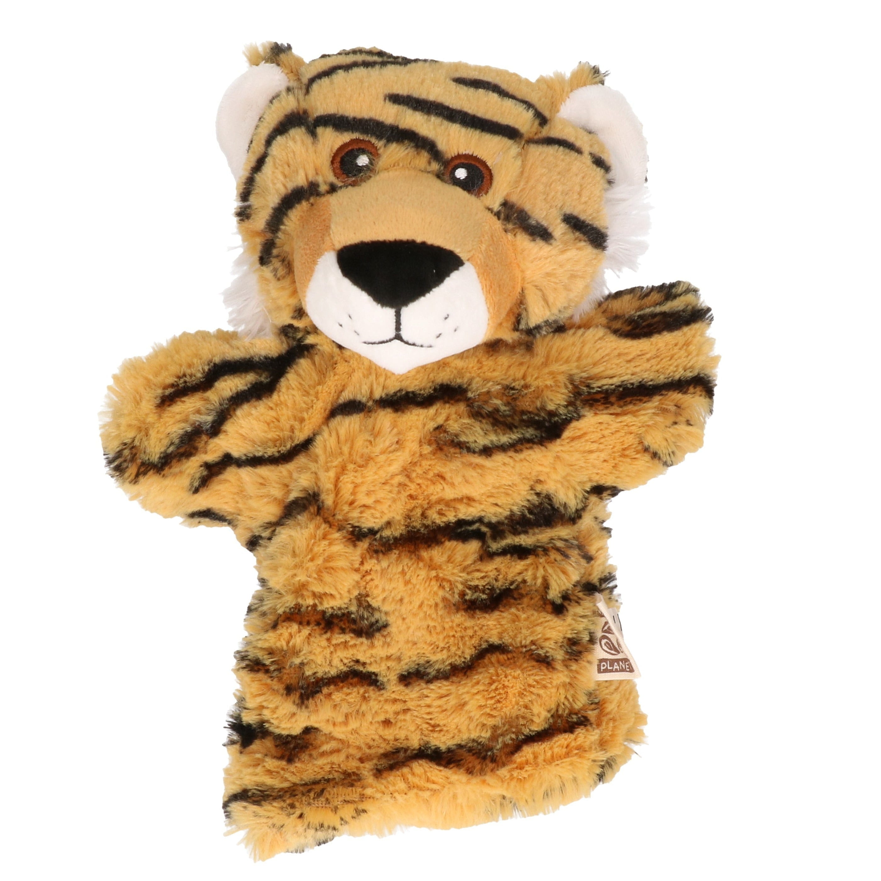 Nature Planet tijger handpop - pluche - 22 cm - poppenkast
