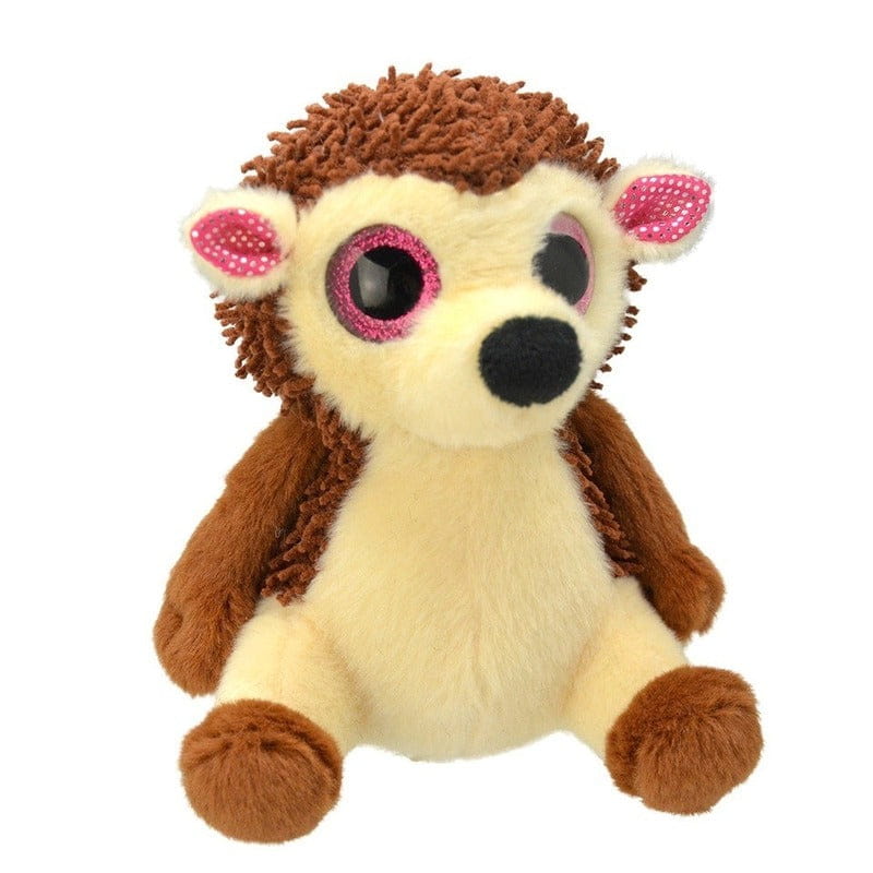 Pluche bruine egel knuffel - 19 cm - speelgoed