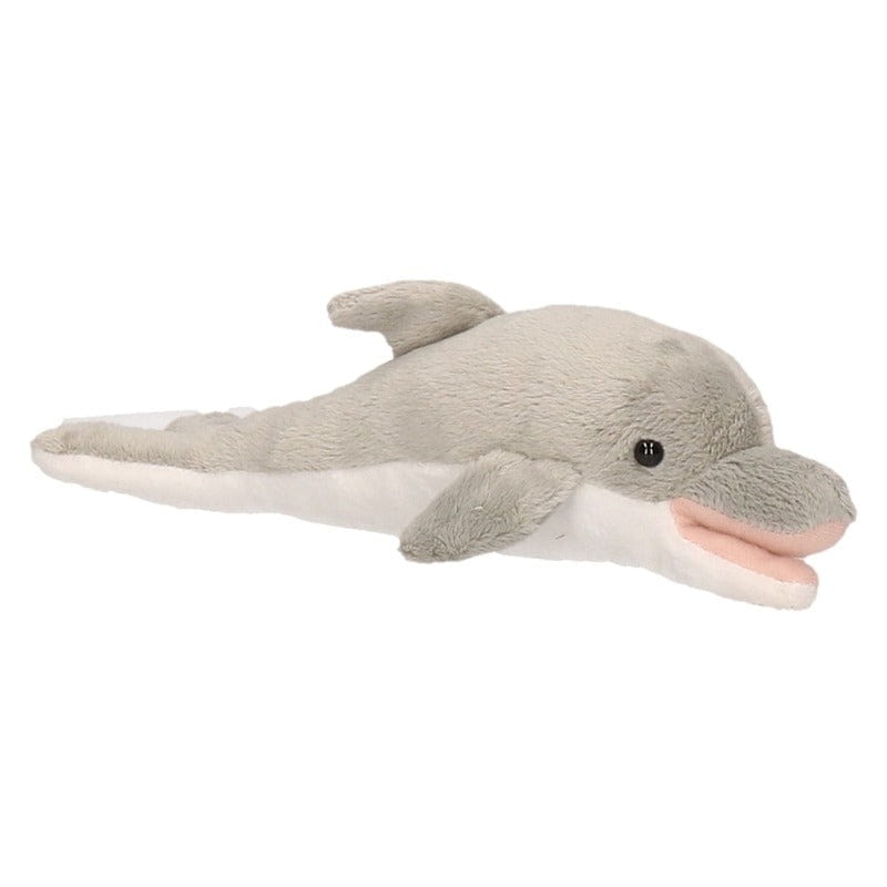 Pluche grijze dolfijn knuffel - 26 cm - speelgoed