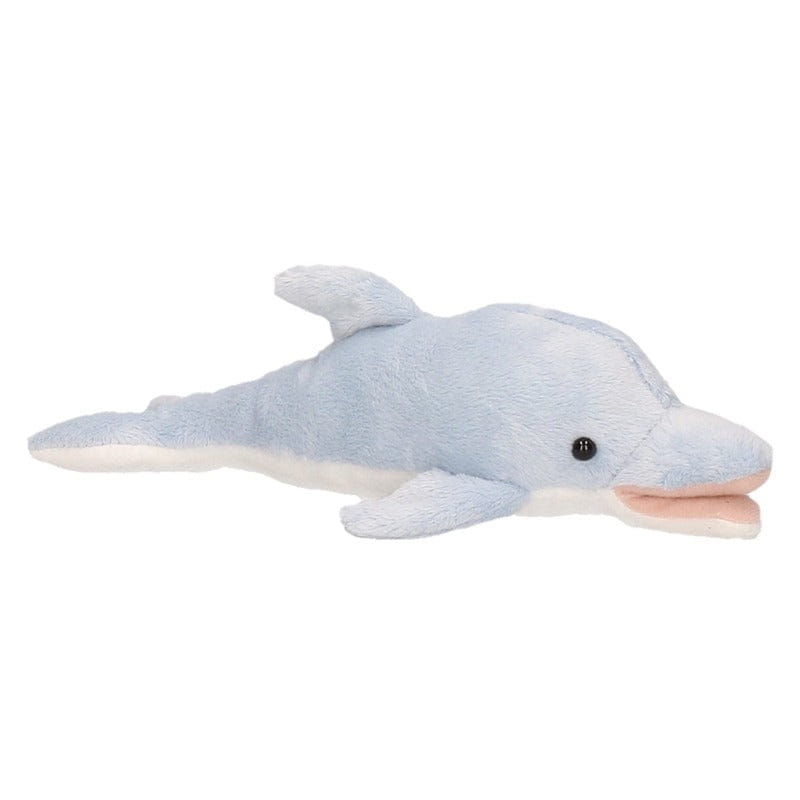 Pluche dolfijn knuffel - blauwgrijs - 26 cm - speelgoed