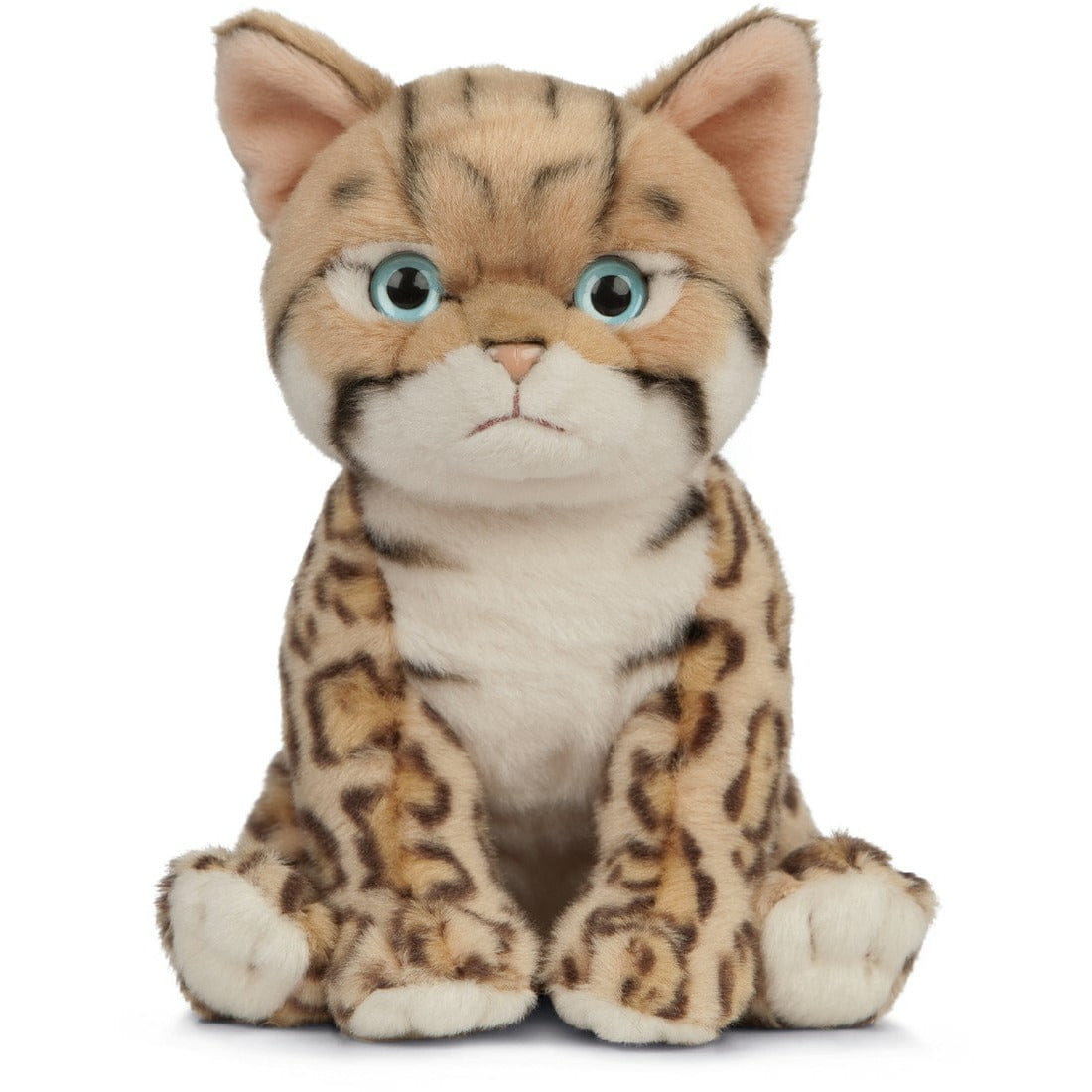 Living Nature Bengaalse kat knuffel - pluche - lichtbruin - 16 cm