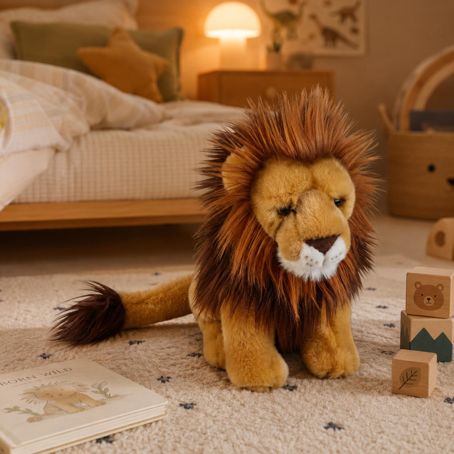 Living Nature Bengaalse kat knuffel - pluche - lichtbruin - 16 cm