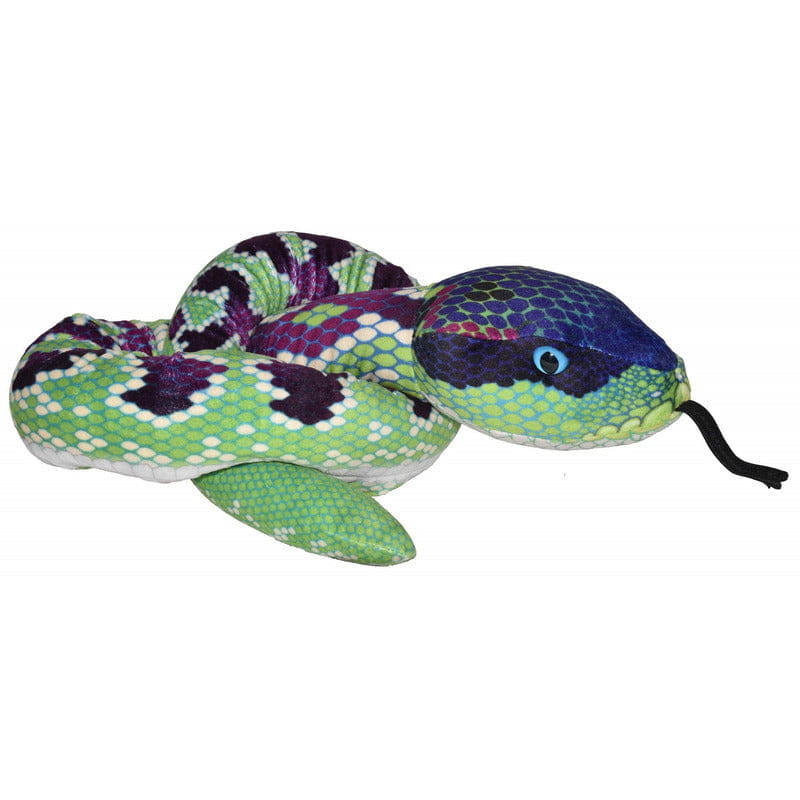 Wild Republic slang knuffel - pluche - 137 cm - groen paars