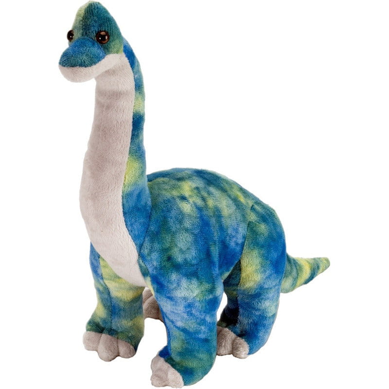 Wild Republic Brachiosaurus knuffel - pluche - blauw - 25 cm