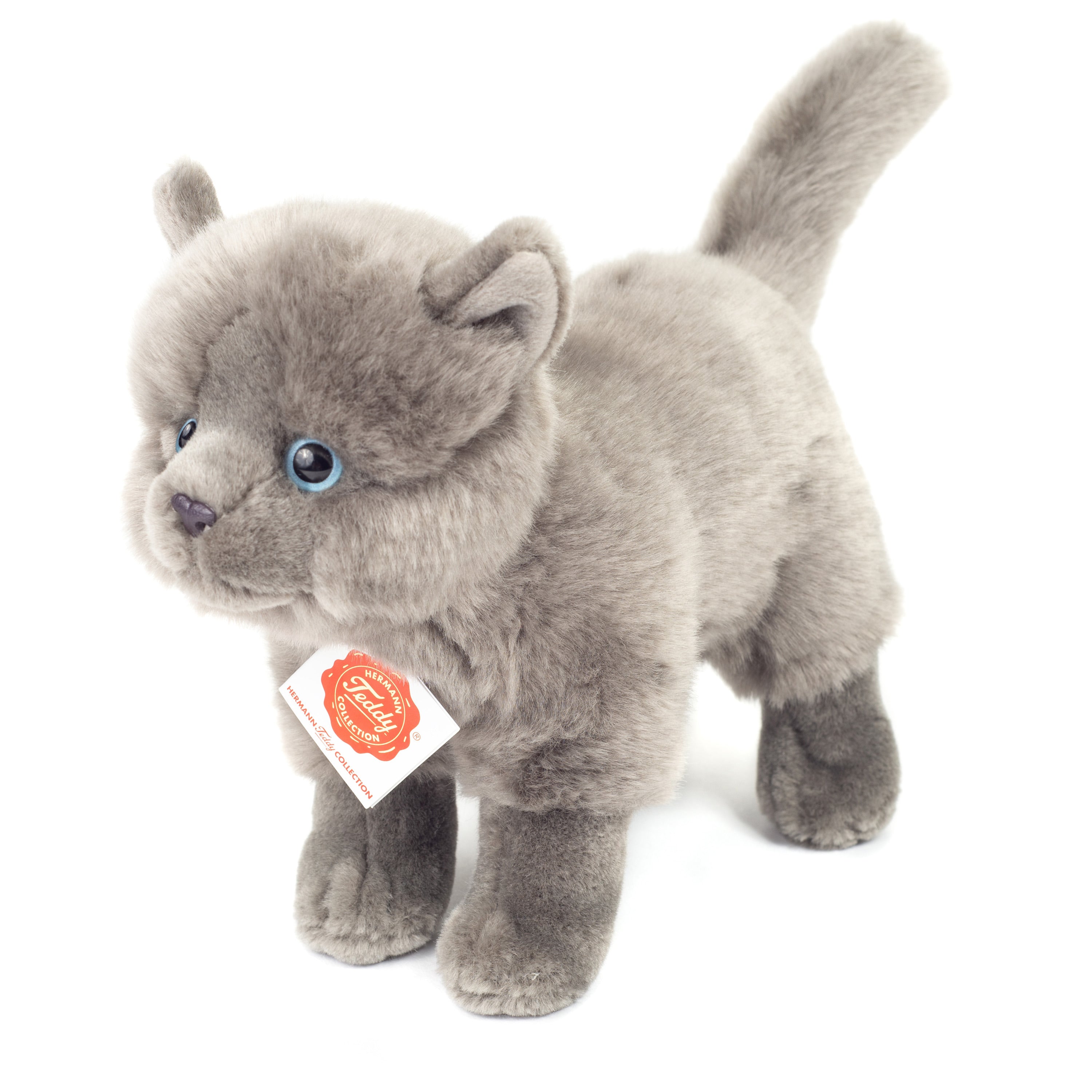 Kartuizer kat knuffel - pluche - grijs - 20 cm - Hermann Teddy