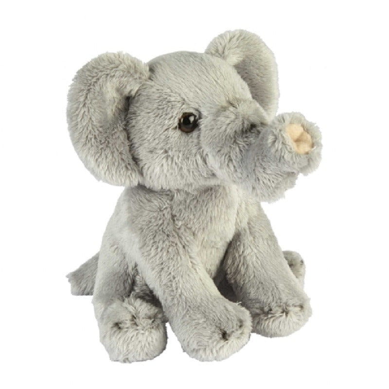 Ravensden olifant knuffel - pluche - 15 cm - grijs