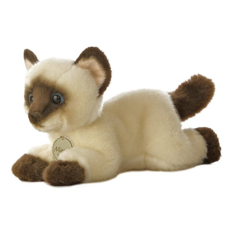 Siamese kat knuffel - pluche - beige - 20 cm - kattenknuffel