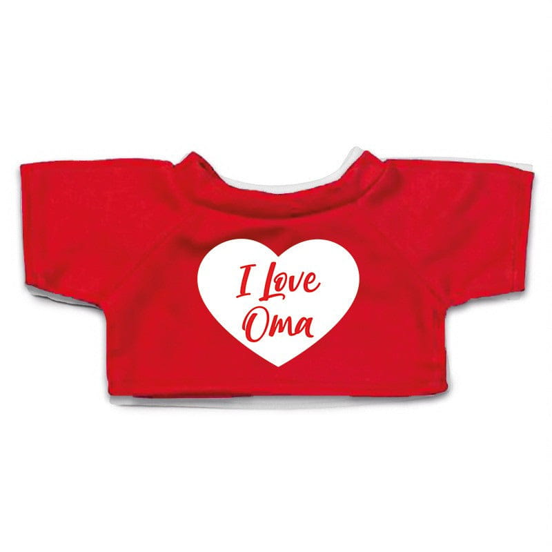 Clothies I Love Oma shirtje - rood - maat M - knuffel kleding