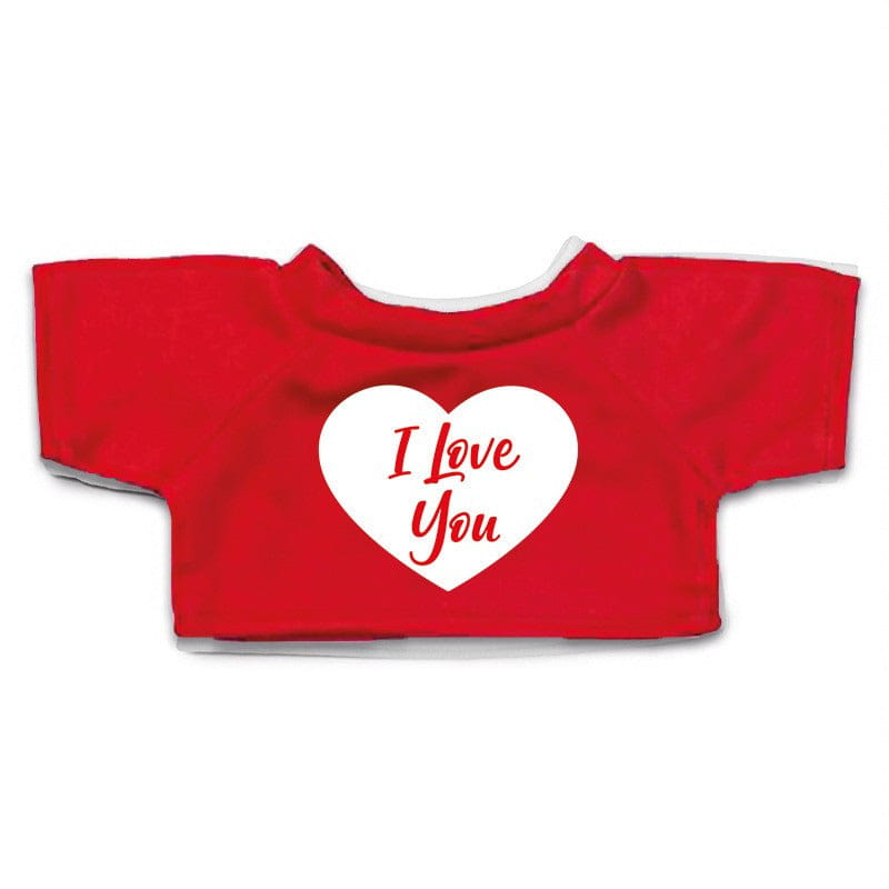 Clothies knuffelkleding hartje - rood T-shirt - maat M