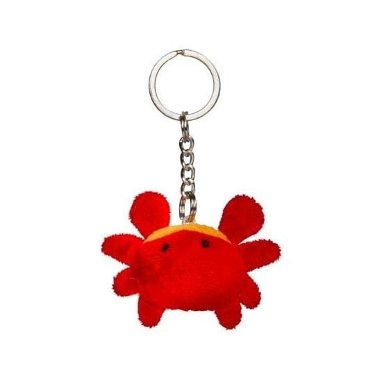 Nature Planet krab sleutelhanger - pluche - rood - 6 cm