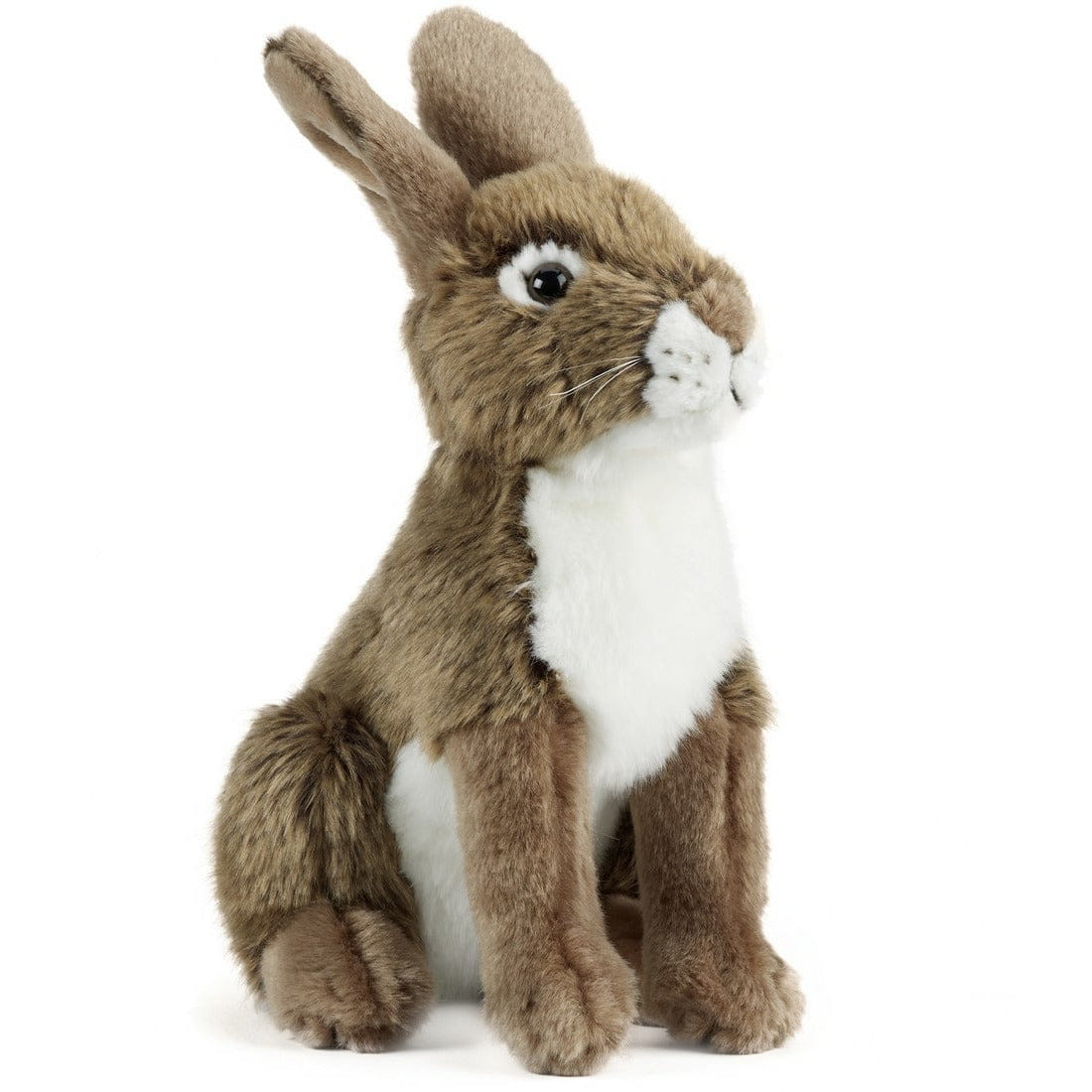 Living Nature konijn knuffel - pluche - bruin - 30 cm - zittend