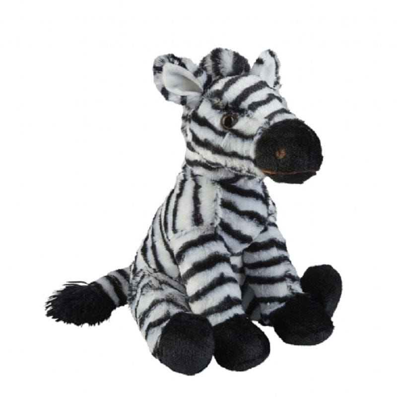 Ravensden zebra knuffel - pluche - zwart/wit - 30 cm - safari