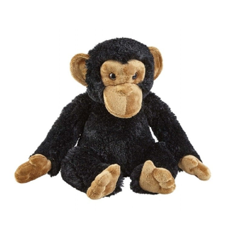 Chimpansee knuffel - pluche - zwart - 30 cm - aap