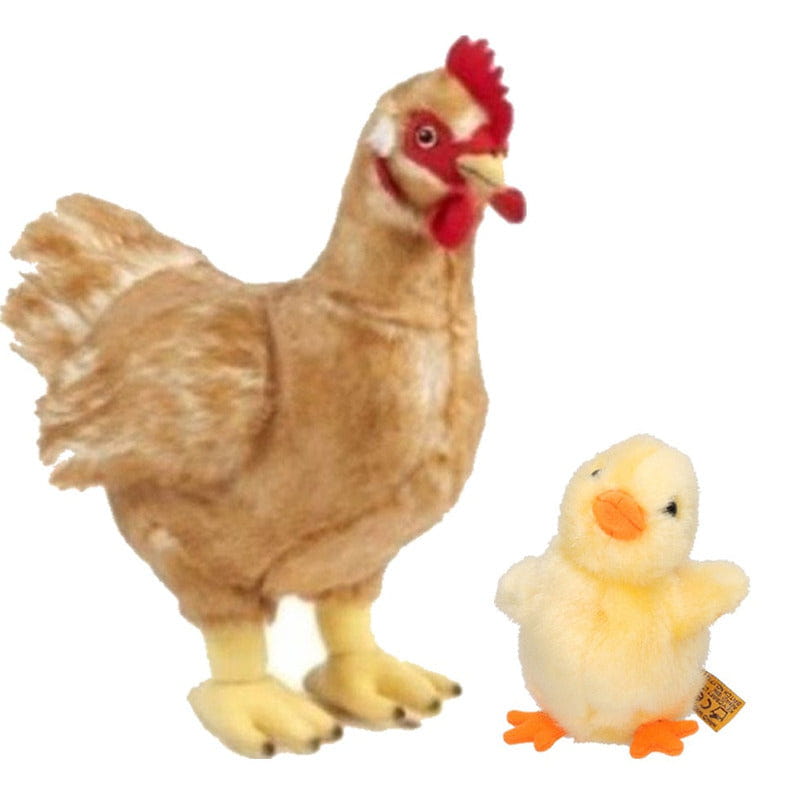 Pluche kip en kuiken knuffel - zacht - boerderijdieren