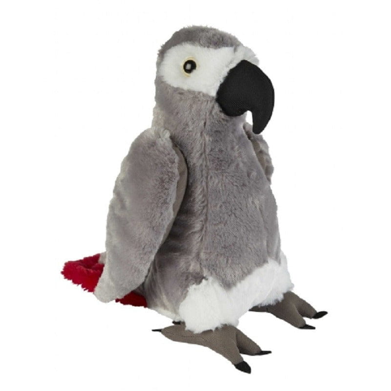 Grijze roodstaartpapegaai knuffel - pluche - 30 cm