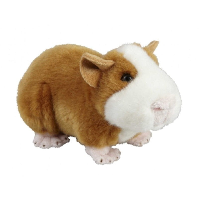 Pluche cavia knuffel - bruin wit - 18 cm - knuffeldier
