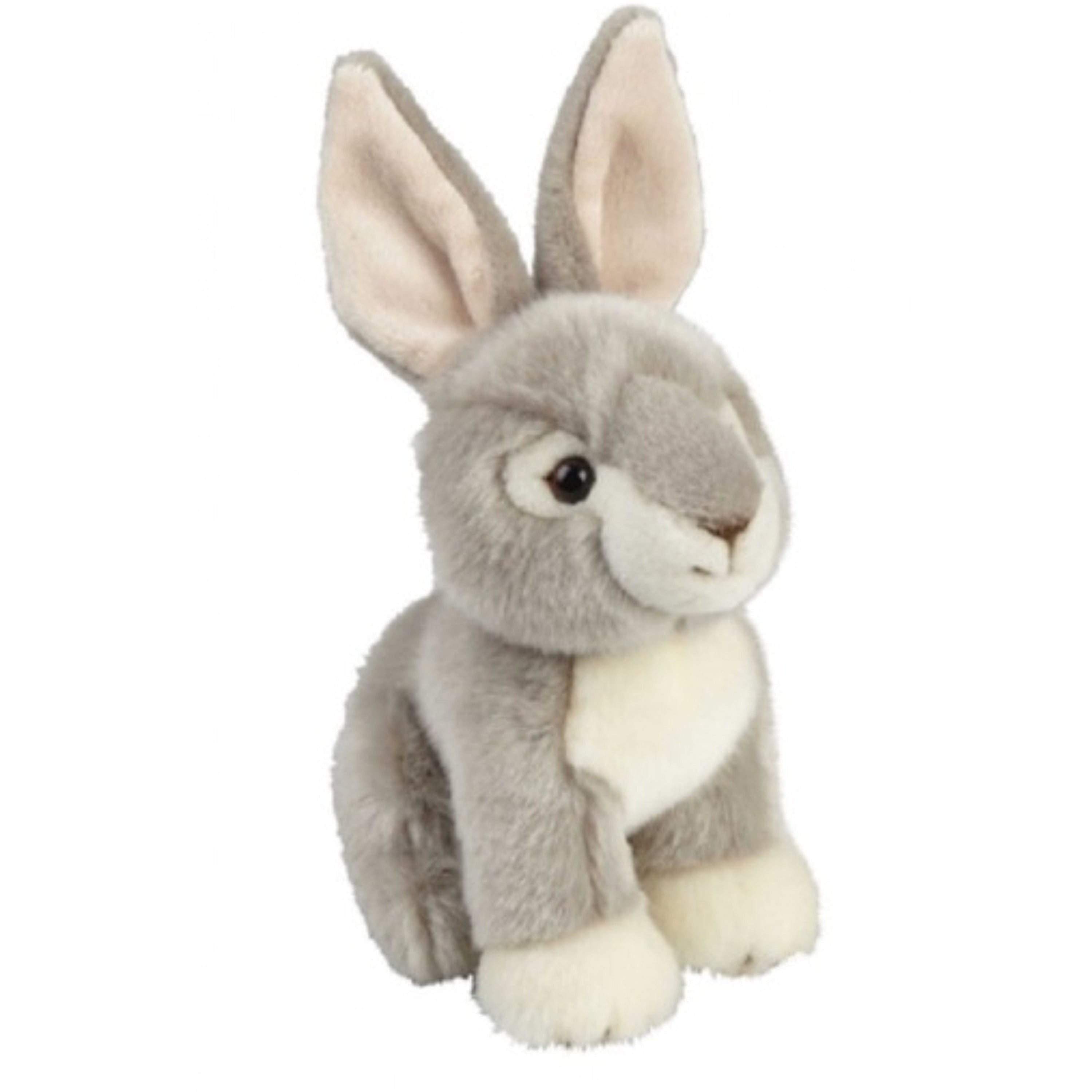 Ravensden konijn/haas knuffel - pluche - zittend - 18 cm