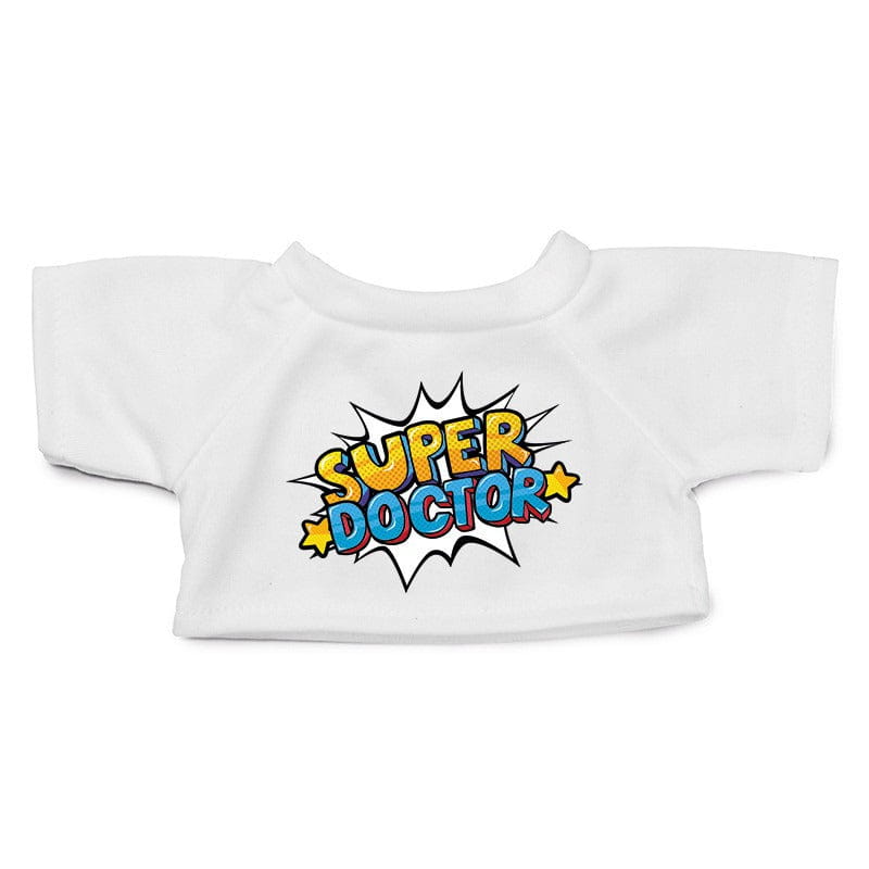 Knuffelkleding pop art - Super Doctor T-shirt - wit - M