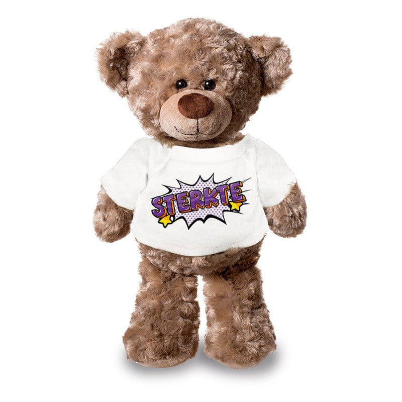 Knuffel teddybeer - pluche - 24 cm - Sterkte