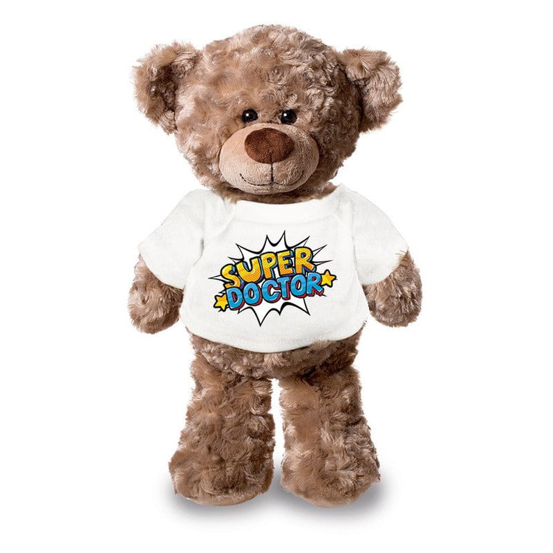 Super dokter teddybeer - pluche - 24 cm - met shirt