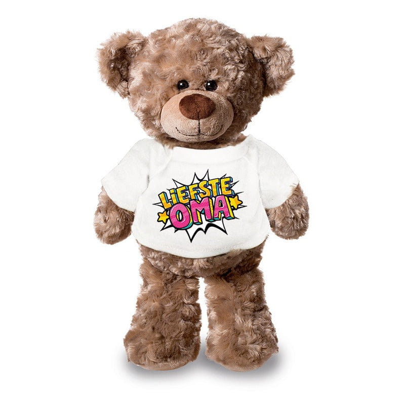 Teddybeer knuffel oma - pluche - 24 cm - lief cadeau