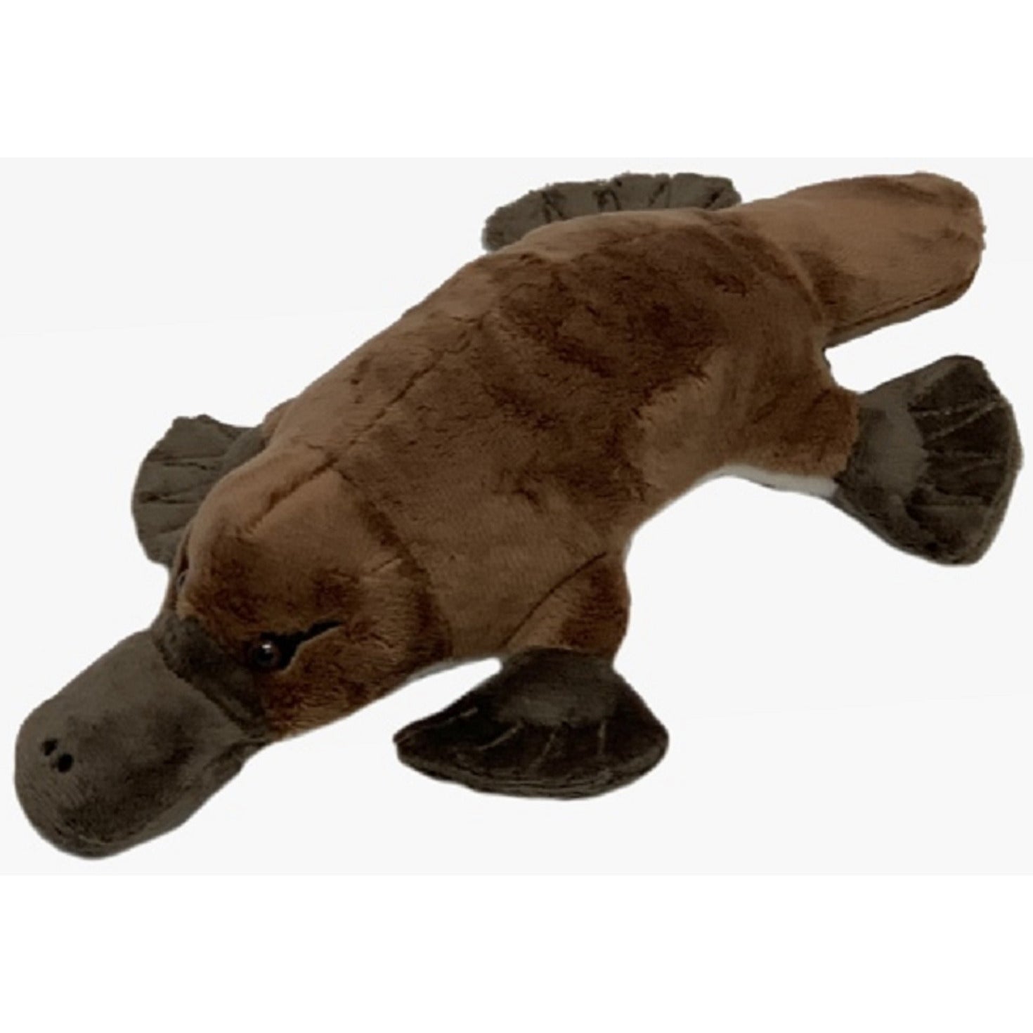 Vogelbekdier knuffel bruin - pluche - 28 cm - dierenknuffel