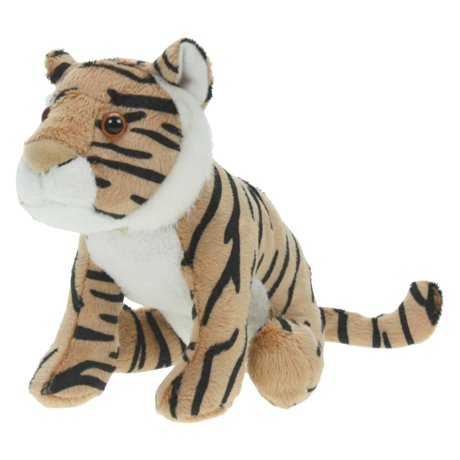 Pluche tijger knuffel - bruin - 23 cm - speelgoed