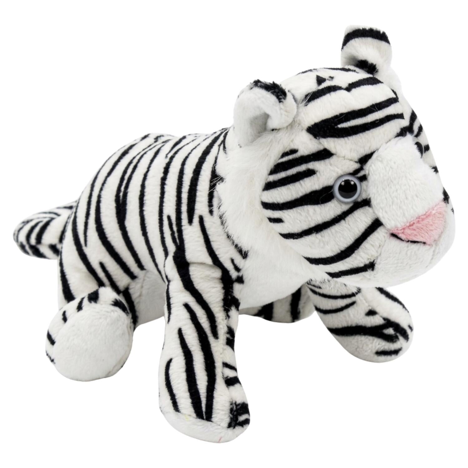 Pluche witte tijger knuffel - 23 cm - speelgoed - knuffeldier