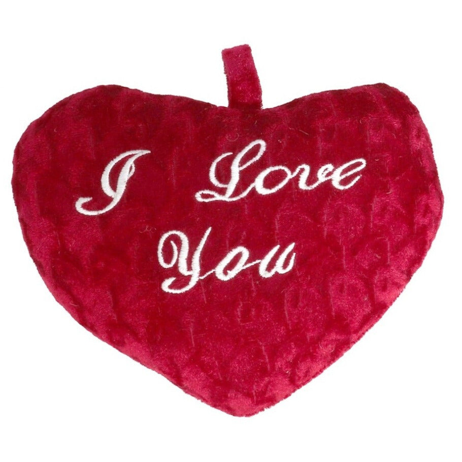 Pluche rood hart kussen - I Love You - 24 x 19 x 7 cm