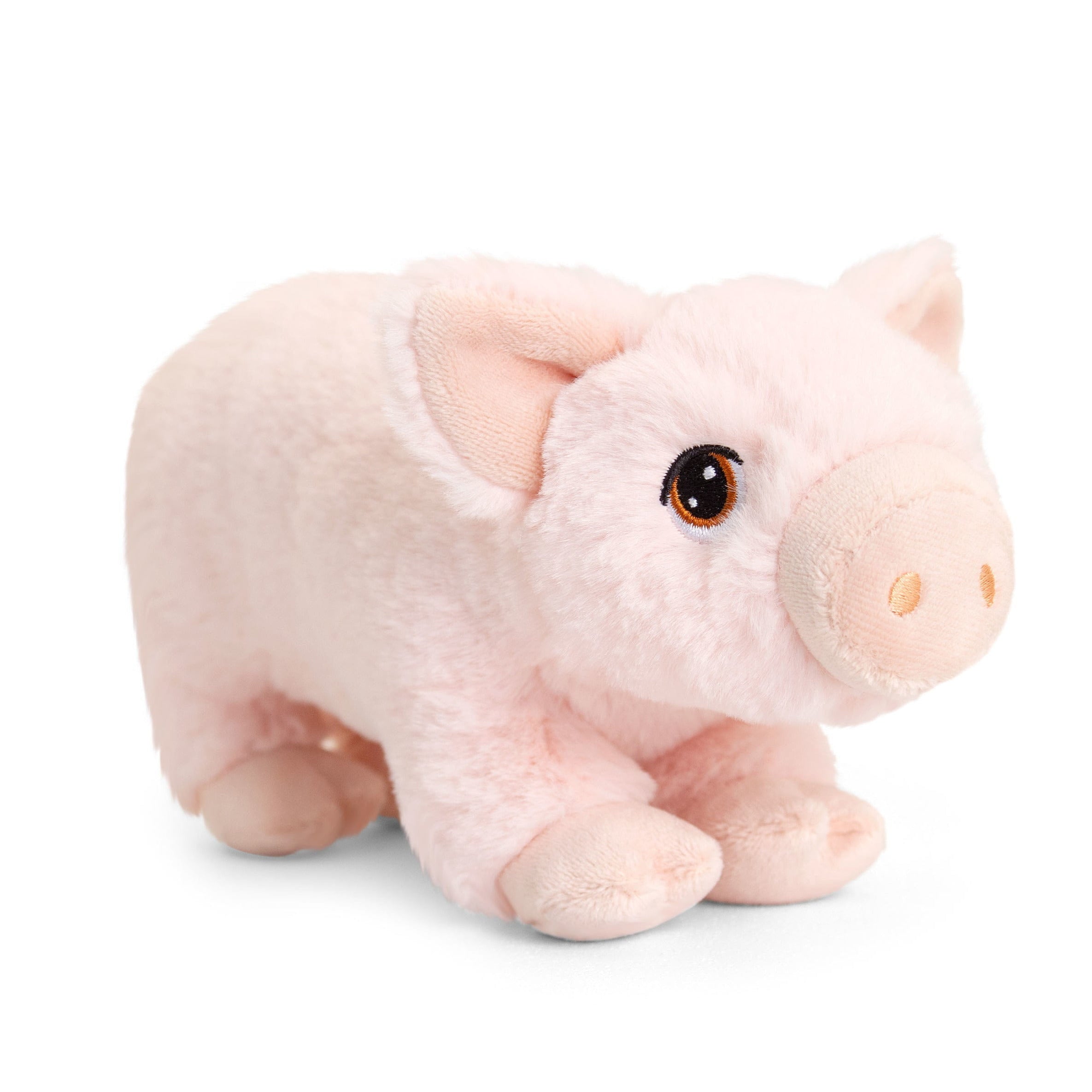 Keel Toys varken knuffel - pluche - roze - 18 cm - biggetje