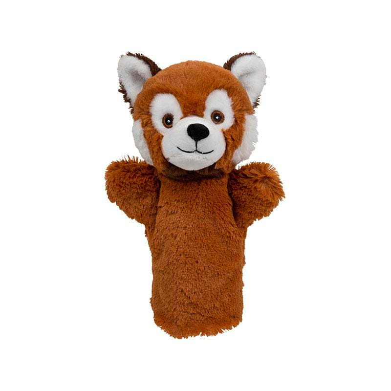 Nature Planet rode panda handpop - pluche - 24 cm - poppenkast