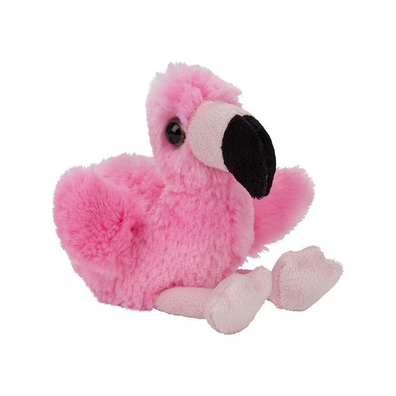 Nature Planet flamingo knuffel - pluche - 13 cm - tropische vogel