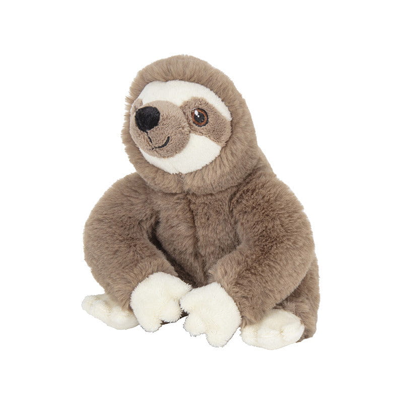 Nature Planet luiaard knuffel - pluche - 16 cm - bruin - knuffeldier