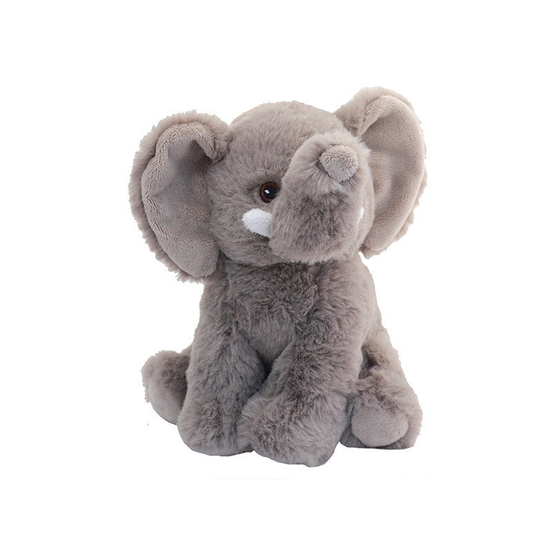 Pluche olifant knuffel - grijs - 19 cm - savanne