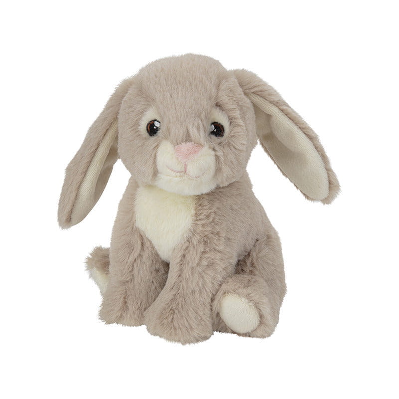 Nature Planet konijn knuffel - pluche - 16 cm - beige